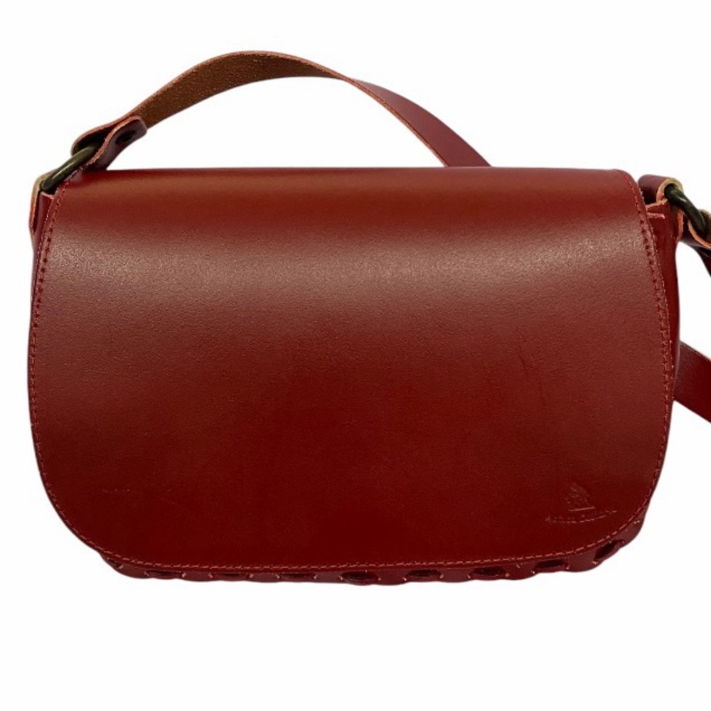 Antica Cuoieria leather saddle bag(Burgundy)